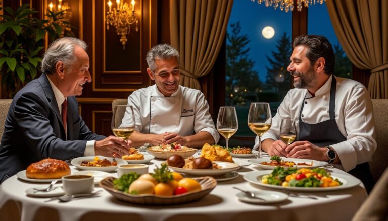 venez vivre un moment inoubliable lors d'un banquet exceptionnel réunissant les légendes de la gastronomie française : pierre bonte, périco légasse et yves thuriès. découvrez leurs créations savoureuses autour de la table de jacky et redécouvrez la richesse et l'authenticité de la cuisine française.